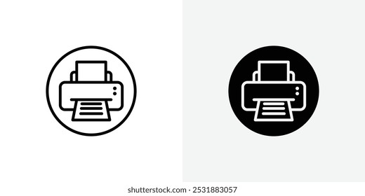 Conjunto de ícones de vetor do botão Imprimir. Ilustrador de vetor de ações. EPS 10
