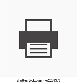 Print button vector icon.