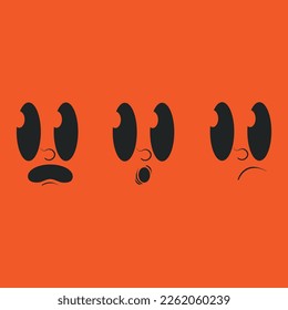  Print of cartoon eyes on a yellow background