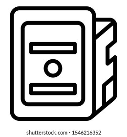 Print cartridge icon. Outline print cartridge vector icon for web design isolated on white background