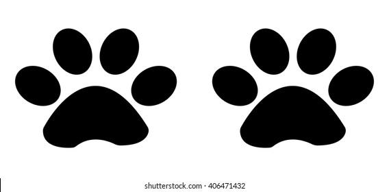 Print of the cat (dog) paws