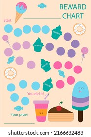 Print Chart Reward Is A Great Way To Encourage Toddlers To Listen! This Adorable Sweet Diagram Will Help Motivate Any Child Who Is Close To Their Next Reward