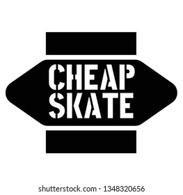 Print cheap skate stamp on white