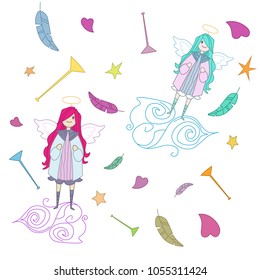 Print for children's products. Vector. Seamless