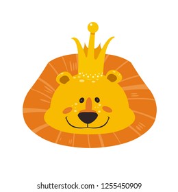 Print children's simple lion head