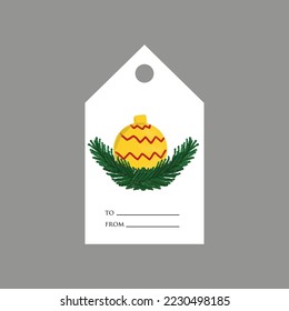 print christmas gift tag with place for your text.