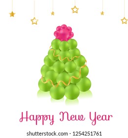 Print  Christmas tree of balls