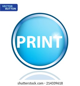 print  circular icon blue on white background