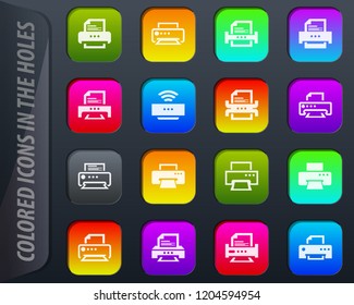 Print colored icons in the holes easily adapt to any background