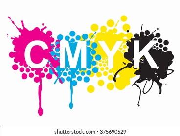 Print colors.sign
Can magenta yellow black inks and sign on white background. Concept for presenting color printing. Vector available. 
