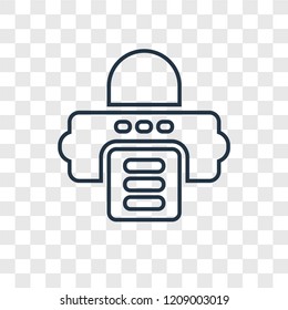 Print concept vector linear icon isolated on transparent background, Print concept transparency concept in outline style