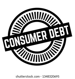 Print consumer debt stamp on white