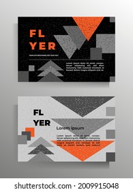 Print cover design. A set of templates. Vector illustration.