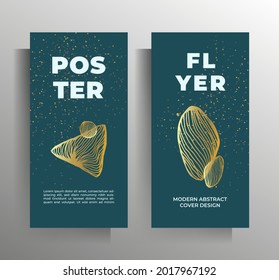 Imprimir conjunto de plantillas de diseño de portada. Ilustración vectorial con elementos gráficos dibujados a mano.