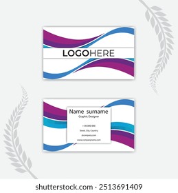 Print a creative business card design template.
