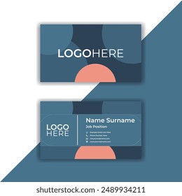 Print Creative double vector flat business card template design.
