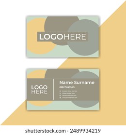 Print Creative double vector flat business card template design.