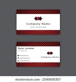 Print Creative Red Business Card Template.