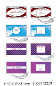 Print creative visit cards with color variation.