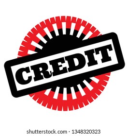 Print credit stamp on white