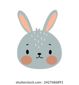 Print with cute bunny. Can be used print print for t-shirts, home decor, posters, cards
