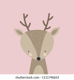 Print With Cute Deer