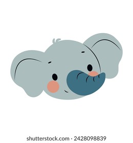 Print with cute elephant.  Can be used for t-shirt print, kids wear fashion design, baby shower invitation card.