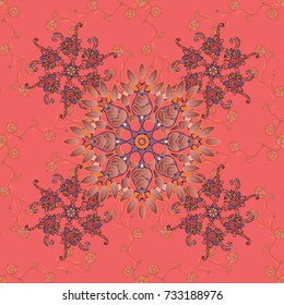 Print. Cute fabric pattern. Cute seamless pattern. Vector floral background. Colour Summer Theme seamless pattern Background. Flat Flower Elements Design.