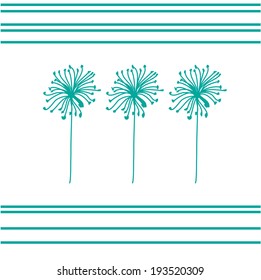 print of dandelions