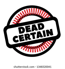 Print dead certain stamp on white