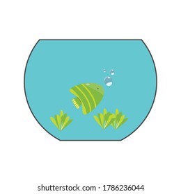 
Druck für Design. Aquarium mit Fischen.