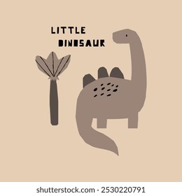 design de impressão para baby tee como vetor com corte de papel desenho de dinossauro afetado