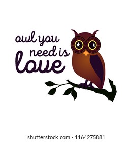 print design, t shirt vector tee grapic design. Funny owl typography