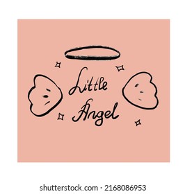 
Print Design Vector Illustration for Babies, Can be used for Newborn Baby Bodysuit, onesie, baby t-shirt print, kids clothes.
 Print design with cute words, text