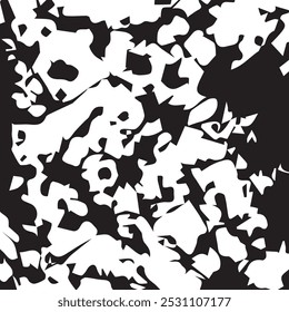 Print distress background in black and white texture with spots, scratches and lines. Abstract vector illustration.