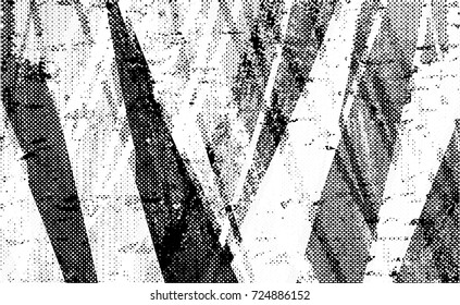 Print distress background in black and white texture with spots, scratches and lines. Abstract vector illustration. 