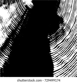 Print distress background in black and white texture with spots, scratches and lines. Abstract vector illustration. 