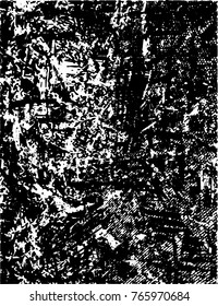 Print distress background in black and white texture with  dark spots, scratches and lines. Abstract vector illustration