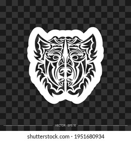 Print Dog face patterns. Good for T-shirts. Vector 