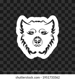 Print Dog face patterns. Vector 