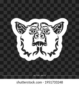 Print dog face for t-shirts. Vector illustration.