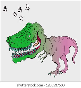 Print with doodle dinosaur.