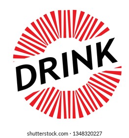 Print drink stamp on white