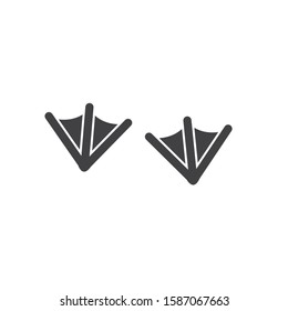 print of duck foot vector illustration design template