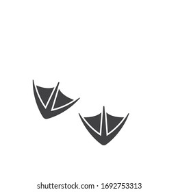print of duck foot vector illustration design template