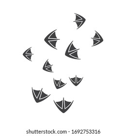 print of duck foot vector illustration design template