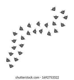 print of duck foot vector illustration design template