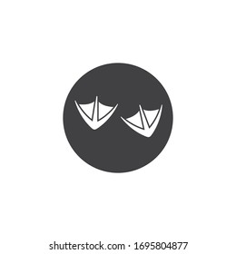 print of duck foot vector illustration design template
