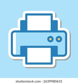 print editable cartoon style sticker vector