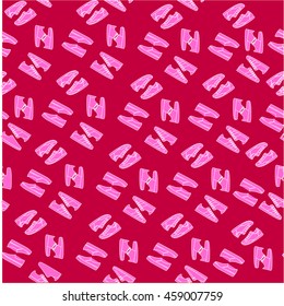 print fabric with sneakers. sports shoes painted in the vector